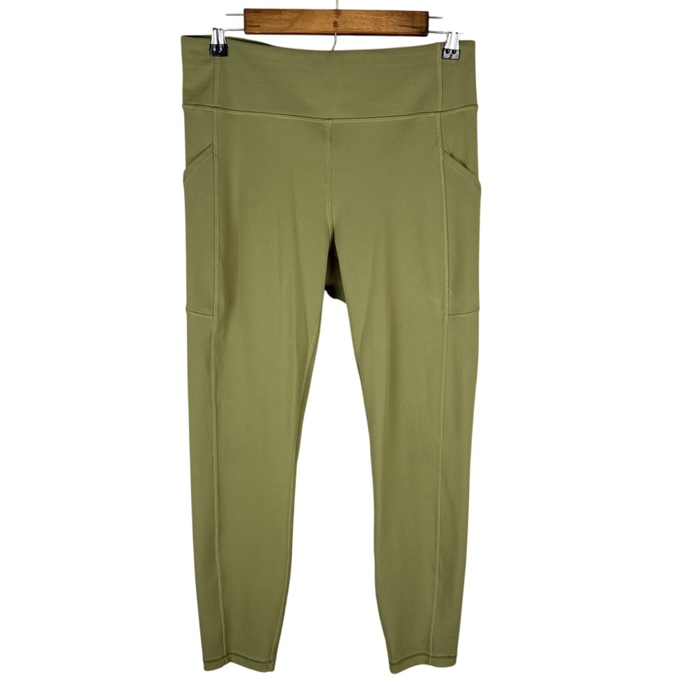 Lululemon Invigorate High-Rise Tight 25"‎ Size 10 Bronze Green Side Pockets